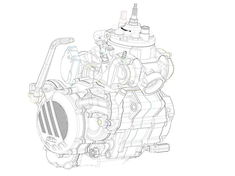 KTM EXC 2018 engine
