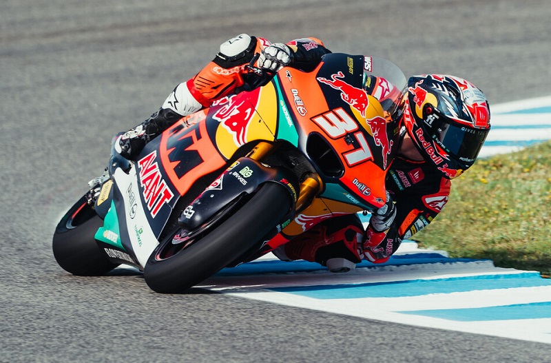 515696 Pedro Acosta Red Bull KTM Ajo Moto2 Circuito de Jerez Ángel Nieto ESP 28 04 2023 2 4th Rnd. Moto2 2023 Circuito de Jerez SPA